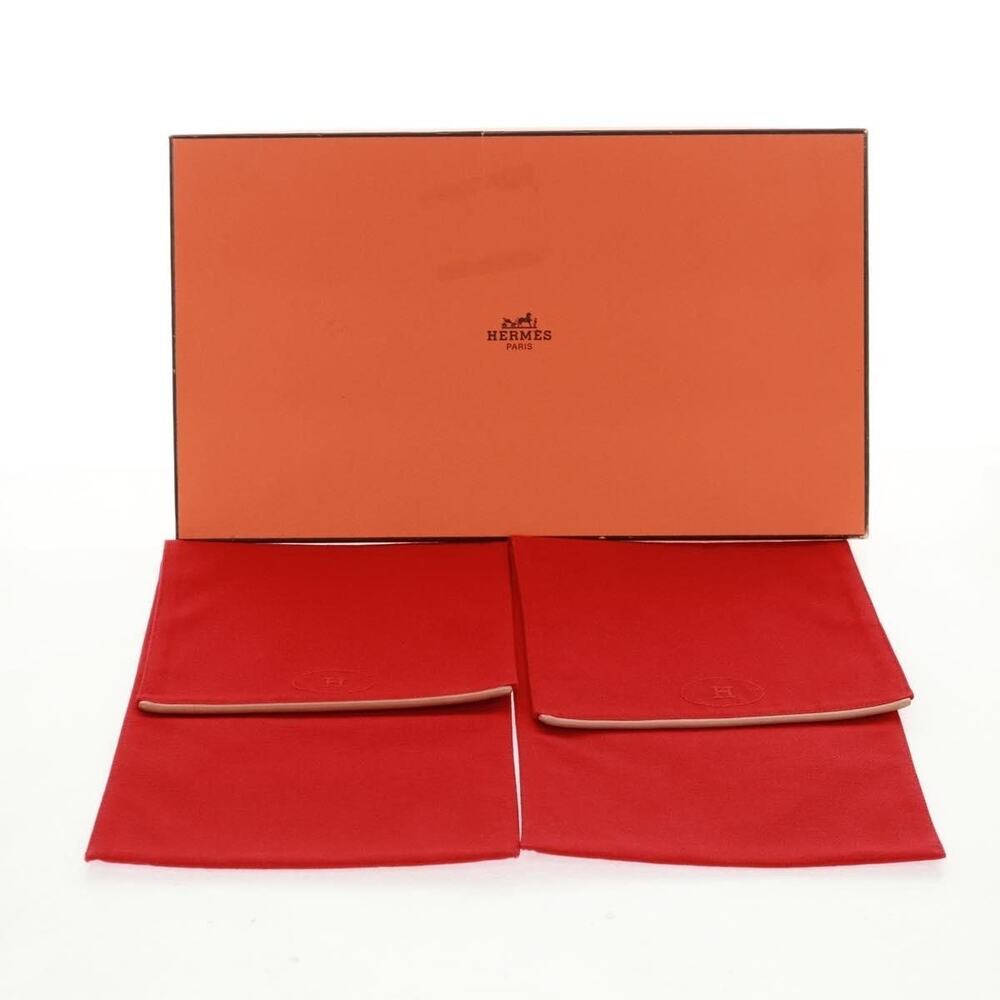 Hermes Canvas Pouch Red